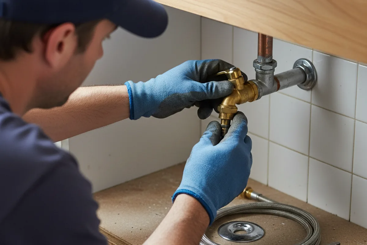 Shutoff valve and fitting work during Burst Pipe Repair in Broomfield